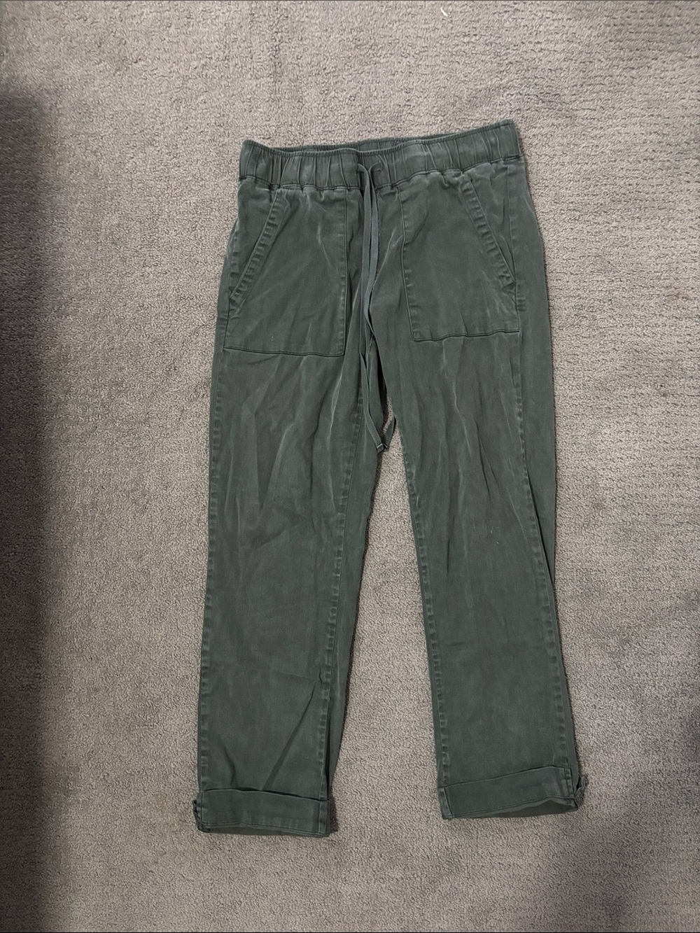 Buffalo David Bitton Olive Green Drawstring Chinos